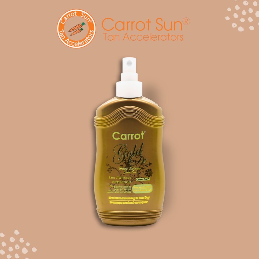 Carrot Sun Tan Accelerator Gold Oil with Almond Oil and L-Tyrosine